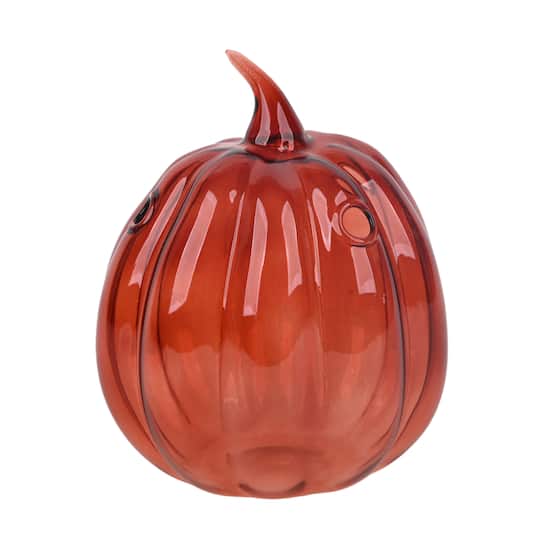 5.5" Amber Glass Pumpkin Vase by Ashland®